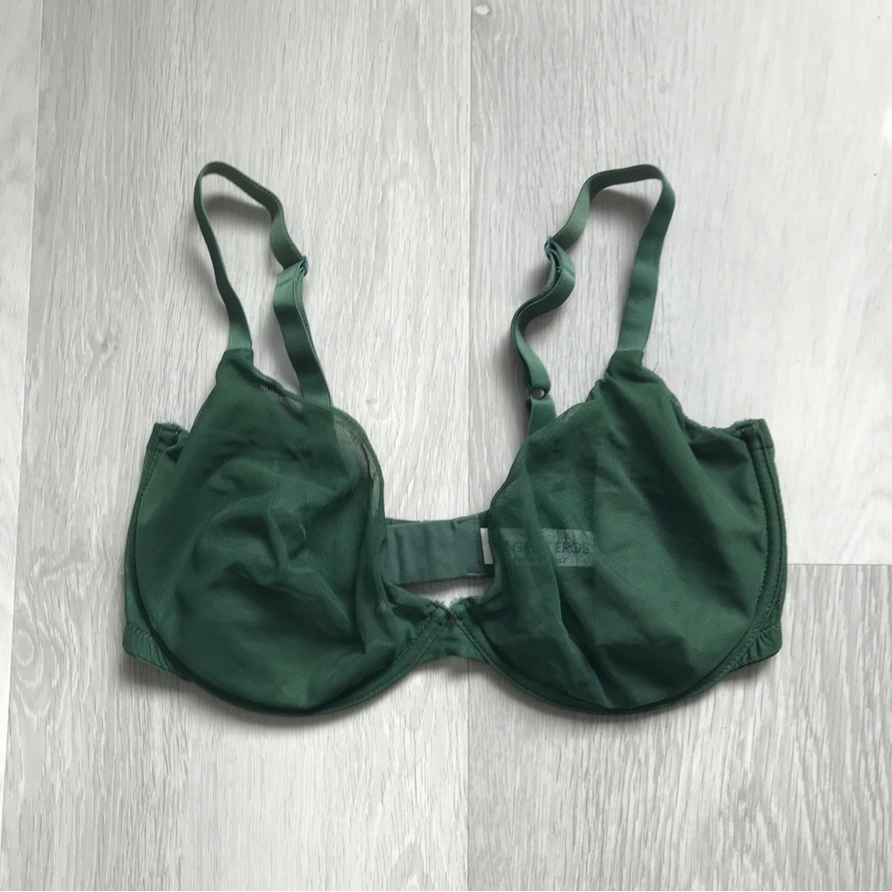 THE GREAT EROS FORREST GREEN CANOVA BRA WOMENS 36DD
